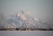 A view shows the Gazprom Neft's oil refinery in Omsk, Russia February 10, 2020.