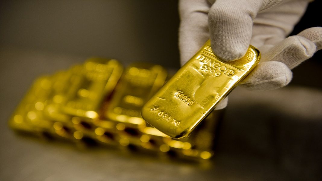 Muenchen, Germany - February 16: Gold bars in the safe of Pro Aurum Gold trading house on February 16, 2016 in Muenchen, Germany. (Photo by Michael Gottschalk/Photothek via Getty Images)