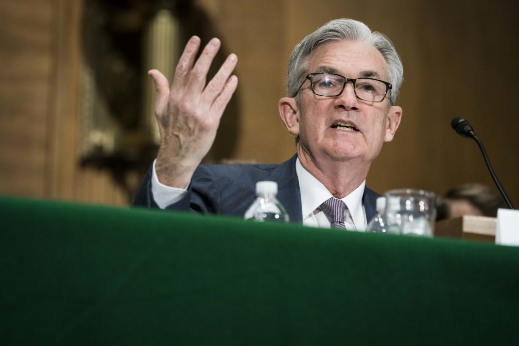 Federal Reserve Board Chairman Jerome Powell testifies during a hearing on “The Semiannual Monetary Policy Report to the Congress,” in front of the Senate Banking, Housing and Urban Affairs Committee in the Dirksen Senate Office Building on February 12, 2020 in Washington, DC.
