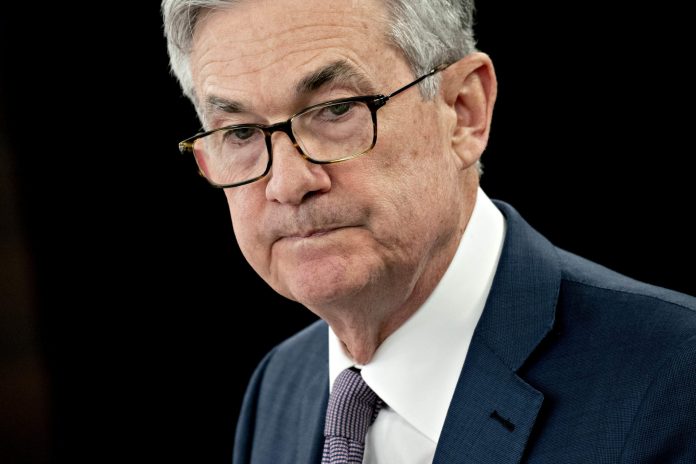 Jerome Powell, chairman of the U.S. Federal Reserve, pauses while speaking during a news conference in Washington, D.C.