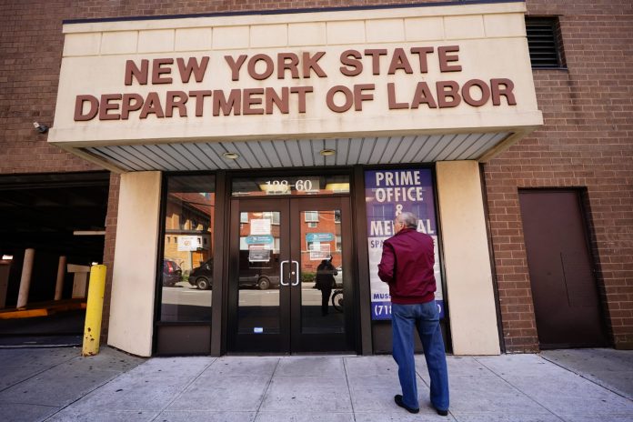 A view of Department of Labor in Flushing, Queens amid the coronavirus (COVID-19) outbreak on March 26, 2020 in New York City