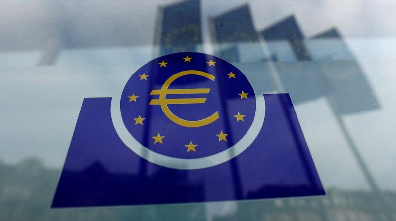 The European Central Bank (ECB) logo is pictured before a news conference on the outcome of the meeting of the Governing Council in Frankfurt, Germany, January 23, 2020.