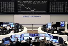 The German share price index DAX graph is pictured at the stock exchange in Frankfurt, Germany, February March 2, 2020.