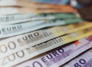 The euro declined to nearly one-week lows marginally above 1.09