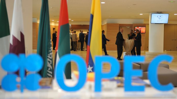 Participants attend the opening session of the 15th International Energy Forum in Algiers on September 27, 2016. Oil prices rose modestly ahead of a meeting of producers from the Organization of the Petroleum Exporting Countries (OPEC) cartel and Russia in Algeria on September 28 that could agree to cap supplies. / AFP / Ryad Kramdi (Photo credit should read RYAD KRAMDI/AFP/Getty Images)