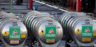 Tanker trucks of Mexico state oil firm Pemex's are seen at Cadereyta refinery in Cadereyta, on the outskirts of Monterrey, Mexico