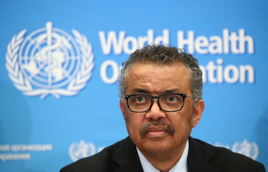 Director-General of the WHO Tedros Adhanom Ghebreyesus, attends a news conference on the coronavirus (COVID-2019) in Geneva, Switzerland